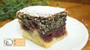 Mákos-meggyes szelet recept, mákos-meggyes szelet szelet elkészítése - Recept Videók