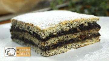 Mákos-mézes kocka recept, mákos-mézes kocka elkészítése - Recept Videók