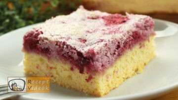 Málnás-kókuszos szelet recept, málnás-kókuszos szelet szelet elkészítése - Recept Videók