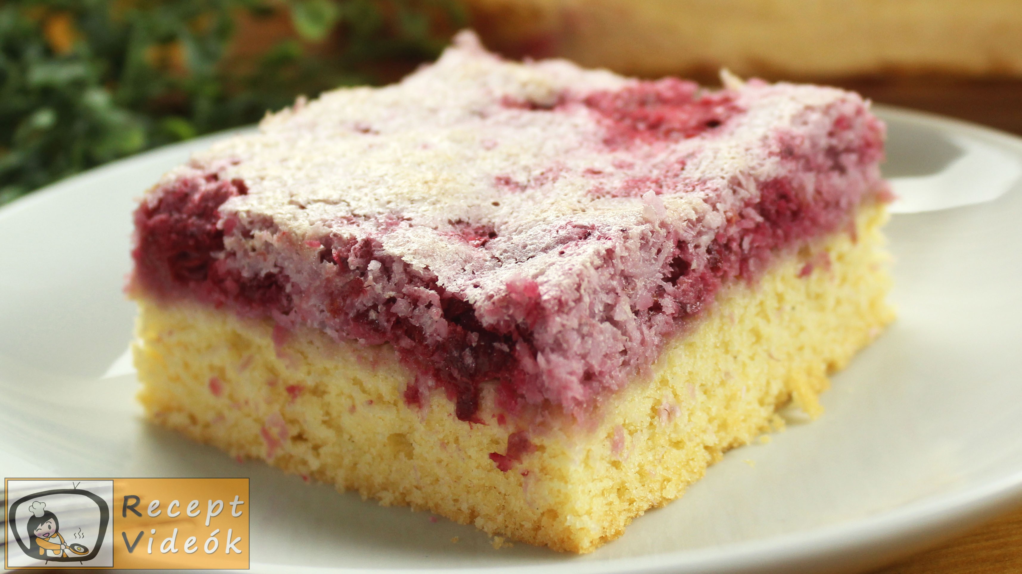 Málnás-kókuszos szelet recept, málnás-kókuszos szelet szelet elkészítése - Recept Videók