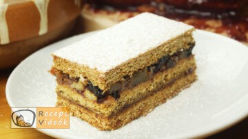 Töltött mézes szelet recept, töltött mézes szelet elkészítése - Recept Videók